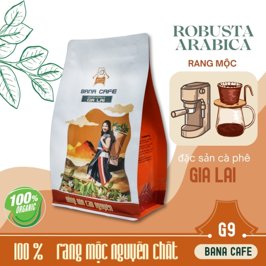 Cà phê Bana Cofe G9 |Cafe rang mộc nguyên chất Arabica+Robusta(Pha phin/Pha máy/Nguyên hạt)