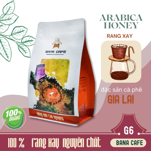Cà phê Bana Cafe G6 | Cafe rang xay nguyên chất 100% Arabica Honey (Rang bơ pha phin) 