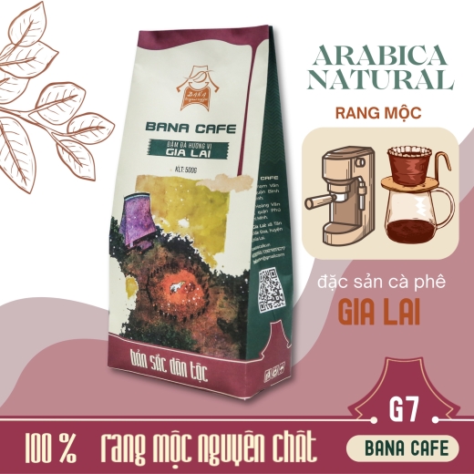 Cà phê Bana Cafe G7 | Cafe rang mộc nguyên chất 100% Arabica (Pha phin/Pha máy/Nguyên hạt) 