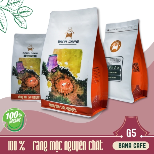 Cà phê Bana Cafe G5 | Cafe rang mộc nguyên chất 100% Arabica Honey (Pha máy/Pha phin/Nguyên hạt)
