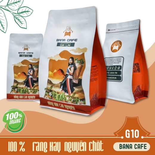 Cà phê Bana Cofe G10 | Cafe rang xay nguyên chất Arabica + Robusta Honey (Rang bơ pha phin) 