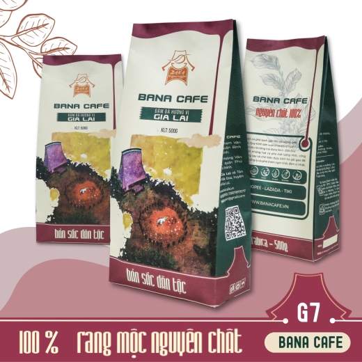 Cà phê Bana Cafe G7 | Cafe rang mộc nguyên chất 100% Arabica (Pha phin/Pha máy/Nguyên hạt) 