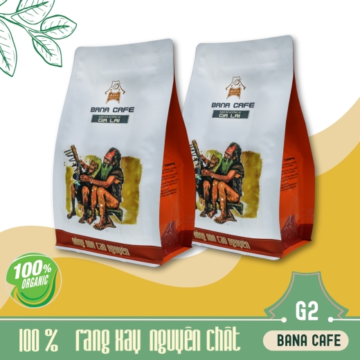 Cà phê Bana Cafe G2 | Cafe rang xay nguyên chất 100% Robusta Honey (Rang bơ pha phin) |