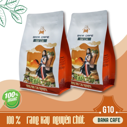 Cà phê Bana Cofe G10 | Cafe rang xay nguyên chất Arabica + Robusta Honey (Rang bơ pha phin) 