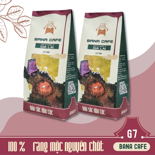 Cà phê Bana Cafe G7 | Cafe rang mộc nguyên chất 100% Arabica (Pha phin/Pha máy/Nguyên hạt) 