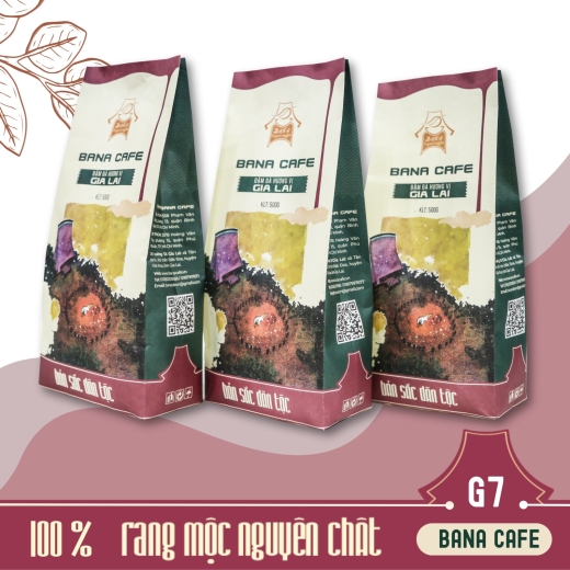 Cà phê Bana Cafe G7 | Cafe rang mộc nguyên chất 100% Arabica (Pha phin/Pha máy/Nguyên hạt) 