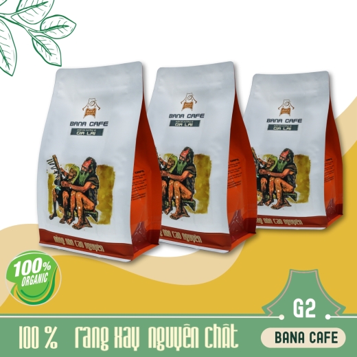 Cà phê Bana Cafe G2 | Cafe rang xay nguyên chất 100% Robusta Honey (Rang bơ pha phin) |