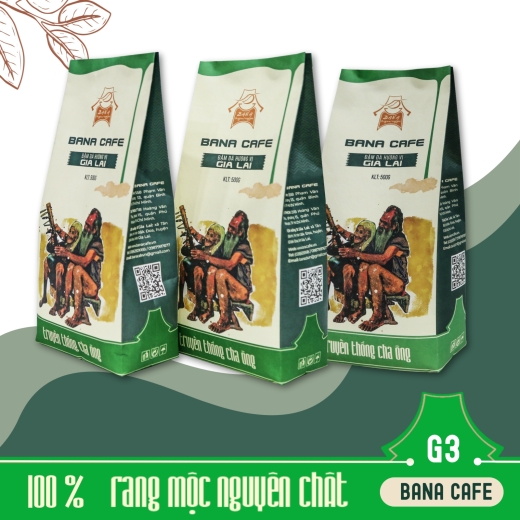Cà phê Bana Cafe G3 | Cafe rang mộc nguyên chất 100% Robusta (Pha phin/Pha máy/Nguyên hạt) |