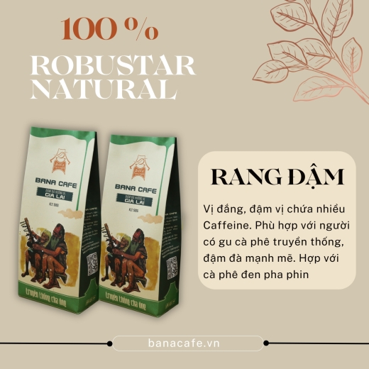 Cà phê Bana Cafe G3 | Cafe rang mộc nguyên chất 100% Robusta (Pha phin/Pha máy/Nguyên hạt) |